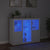 Sideboards with LED Lights 3 pcs White Engineered Wood