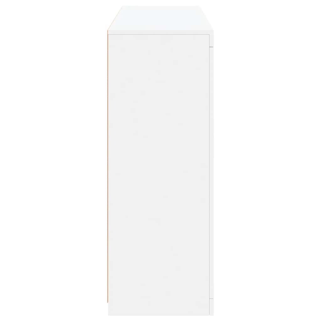 Sideboards with LED Lights 3 pcs White Engineered Wood