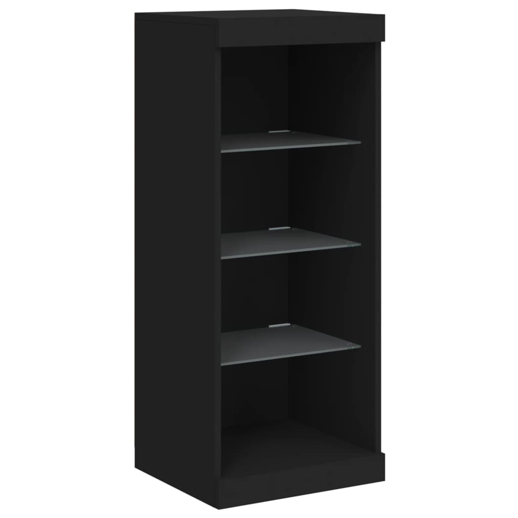 Sideboard with LED Lights Black 162x37x100 cm
