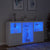 Sideboard with LED Lights White 181.5x37x100 cm