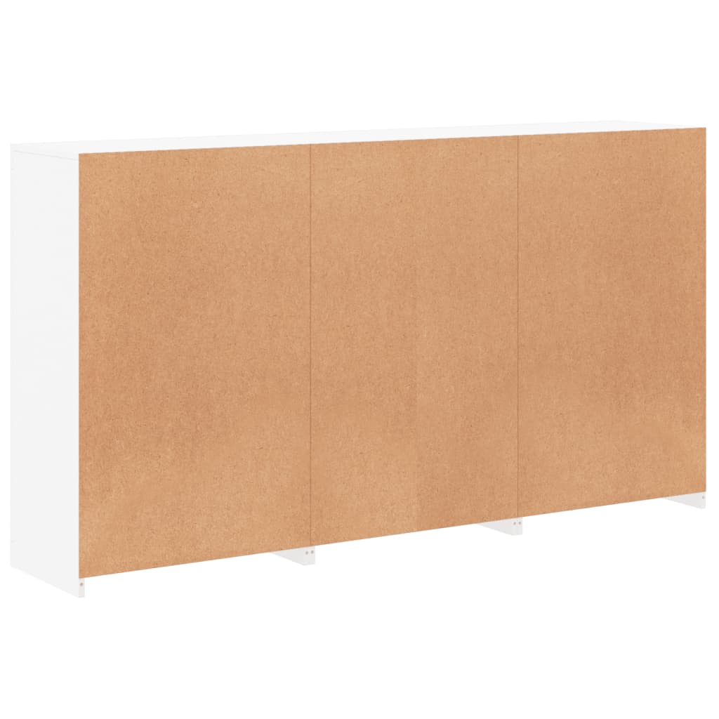 Sideboard with LED Lights White 181.5x37x100 cm