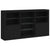 Sideboard with LED Lights Black 181.5x37x100 cm