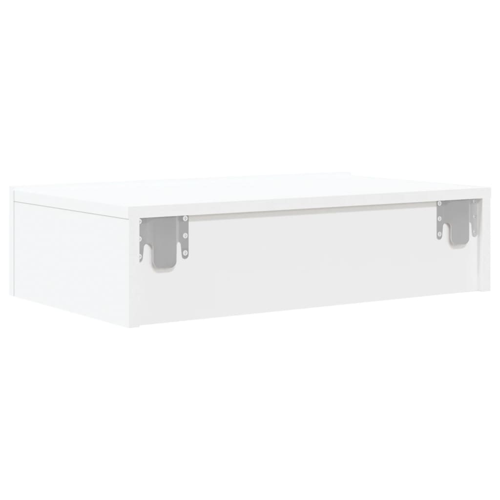 TV Cabinet with LED Lights White 60x35x15.5 cm