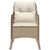 Garden Chairs with Cushions 2 pcs Beige Poly Rattan