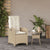 Reclining Garden Chair with Cushions Beige Poly Rattan