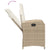 Reclining Garden Chair with Cushions Beige Poly Rattan