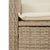 Reclining Garden Chair with Cushions Beige Poly Rattan