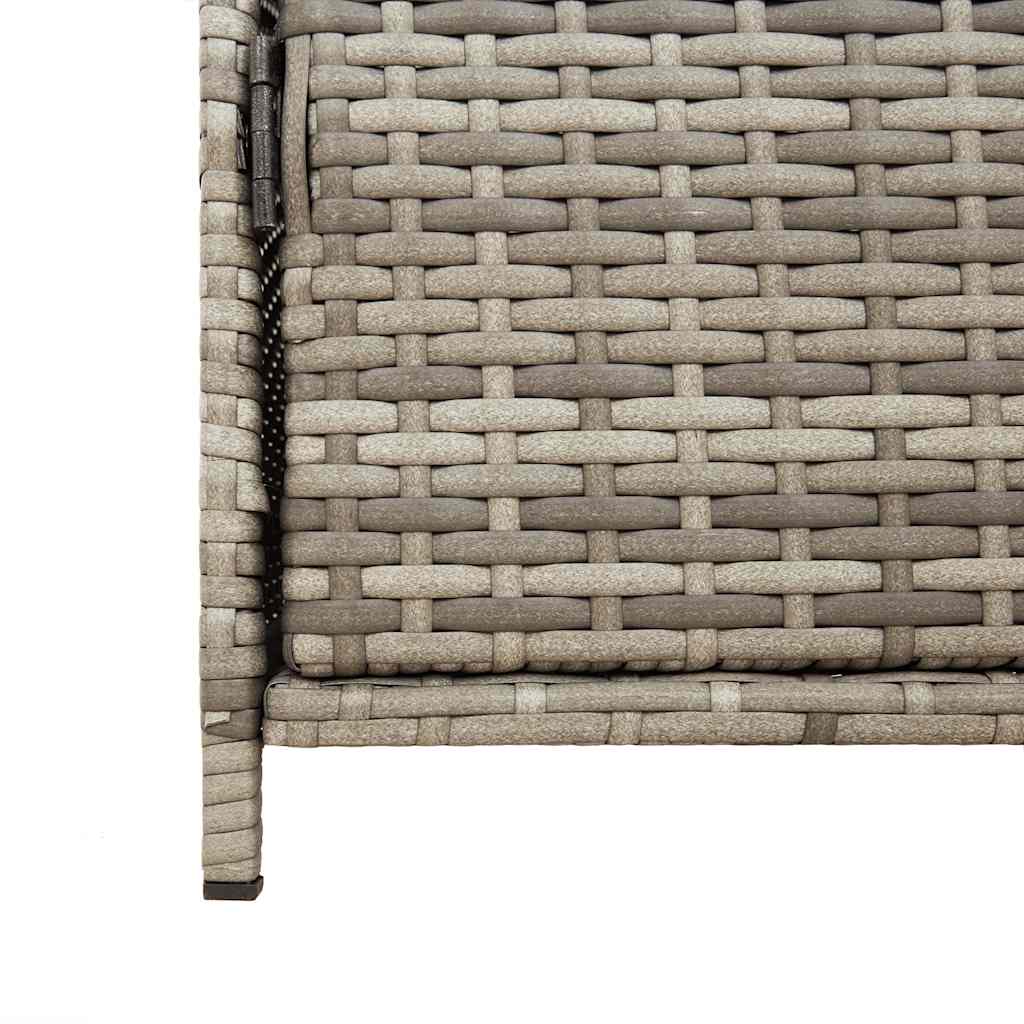 Garden Storage Cabinet Grey 83x45x76 cm Poly Rattan