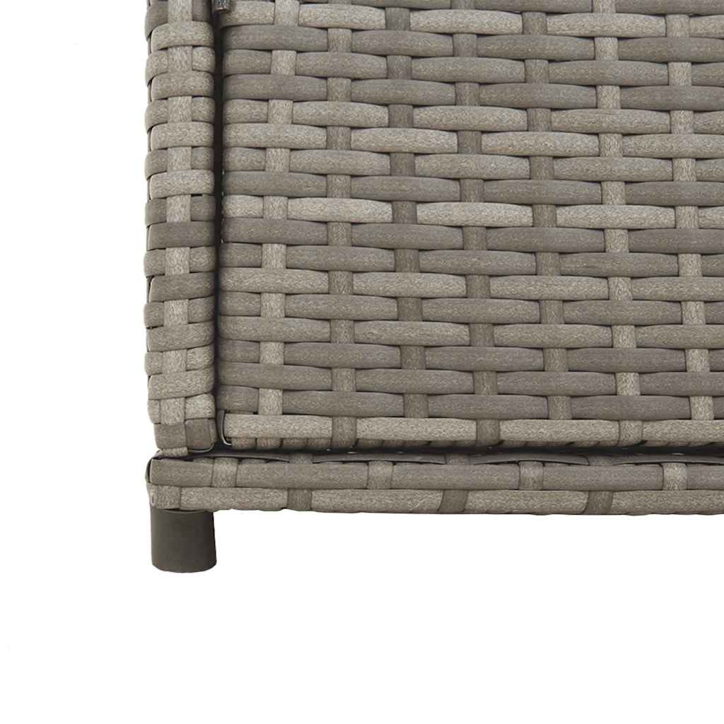 Garden Storage Cabinet Grey 55x55x111 cm Poly Rattan