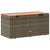 Garden Storage Box Grey 110x50x54 cm Poly Rattan Acacia Wood