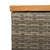 Garden Storage Box Grey 110x50x54 cm Poly Rattan Acacia Wood