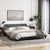 Bed Frame "Dover" Dark Grey 180x200 cm King Fabric