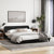 Bed Frame "Dover" Black 180x200 cm King Fabric