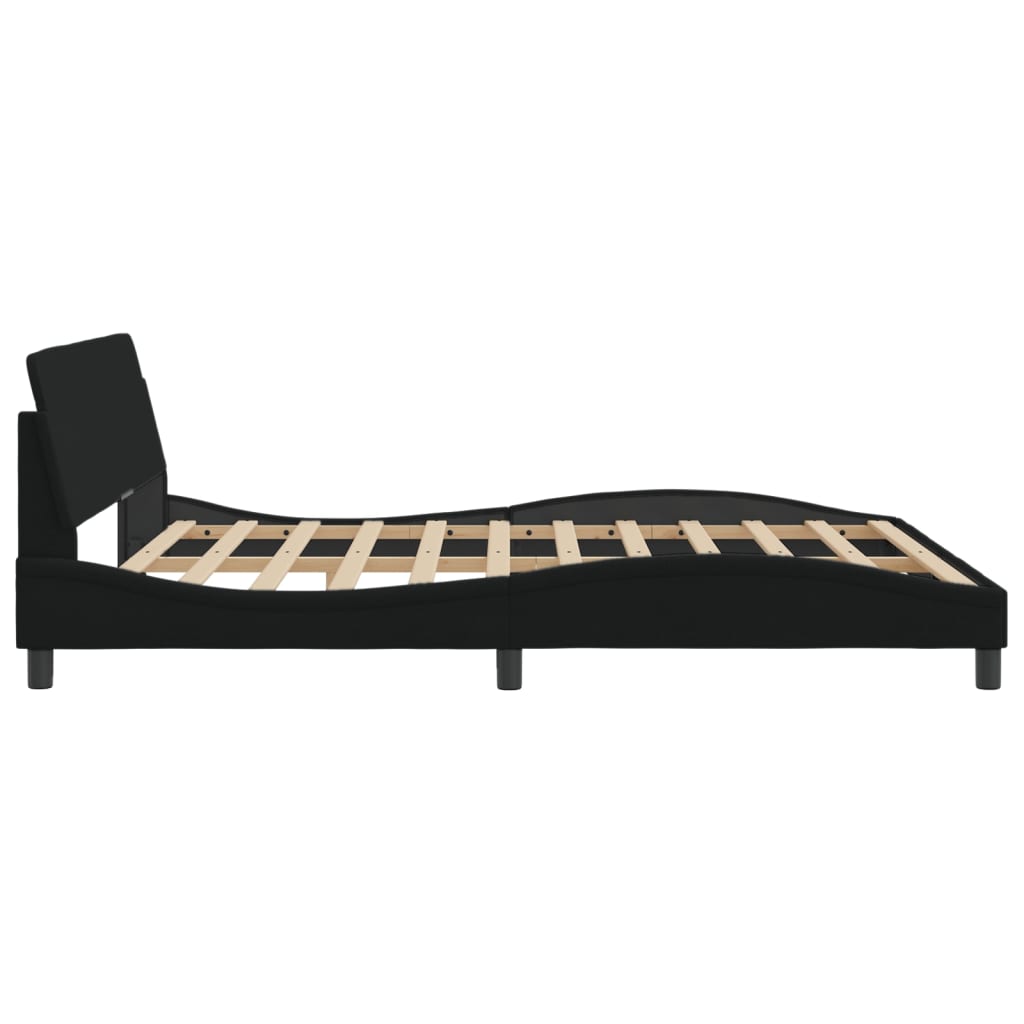 Bed Frame "Dover" Black 180x200 cm King Fabric