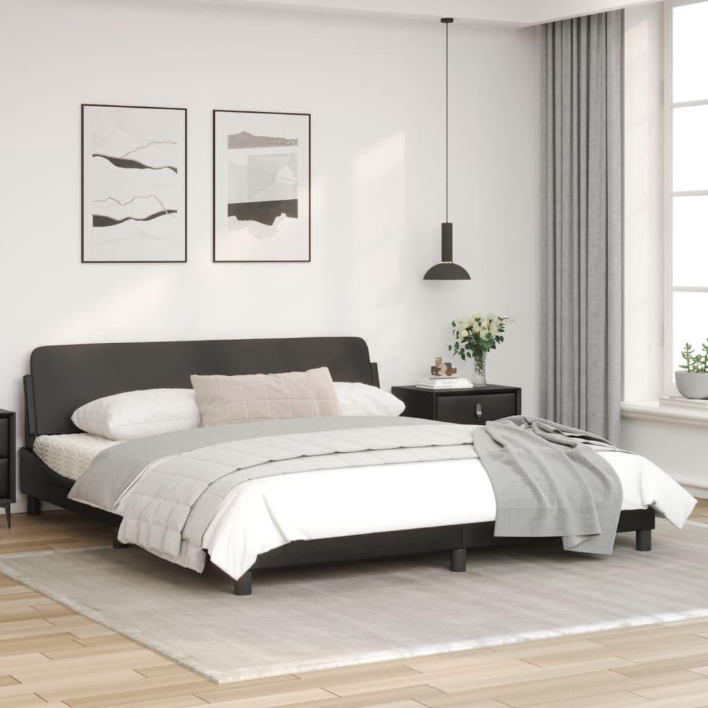 Bed Frame "Dover" Black 180x200 cm King Faux Leather