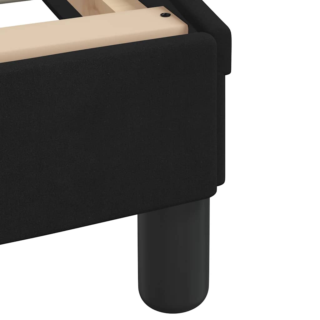 Bed Frame "Dover" Black 137x190 cm Double Velvet
