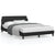 Bed Frame "Dover" Black 137x190 cm Double Faux Leather