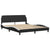 Bed Frame "Dover" Black and White 152x203 cm Queen Faux Leather