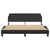 Bed Frame "Dover" Black and White 152x203 cm Queen Faux Leather