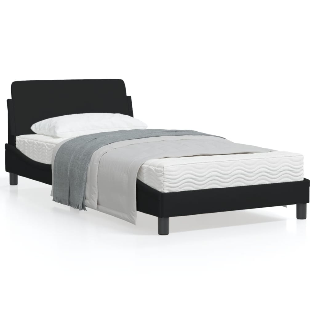 Bed Frame "Dover" Black 107x203 cm King Single Fabric