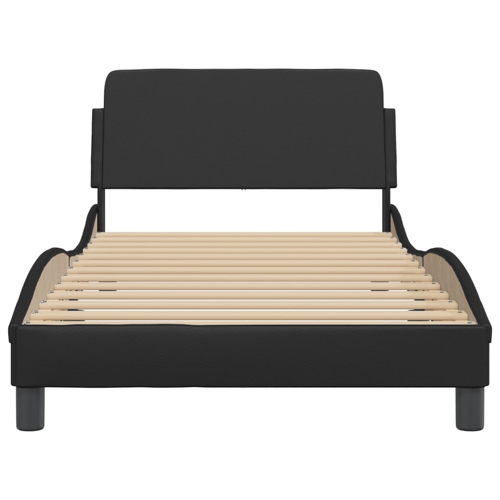 Bed Frame "Dover" Black 107x203 cm King Single Faux Leather