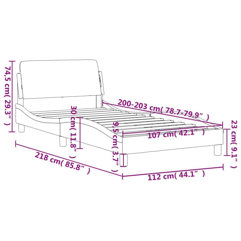 Bed Frame "Dover" Black 107x203 cm King Single Faux Leather