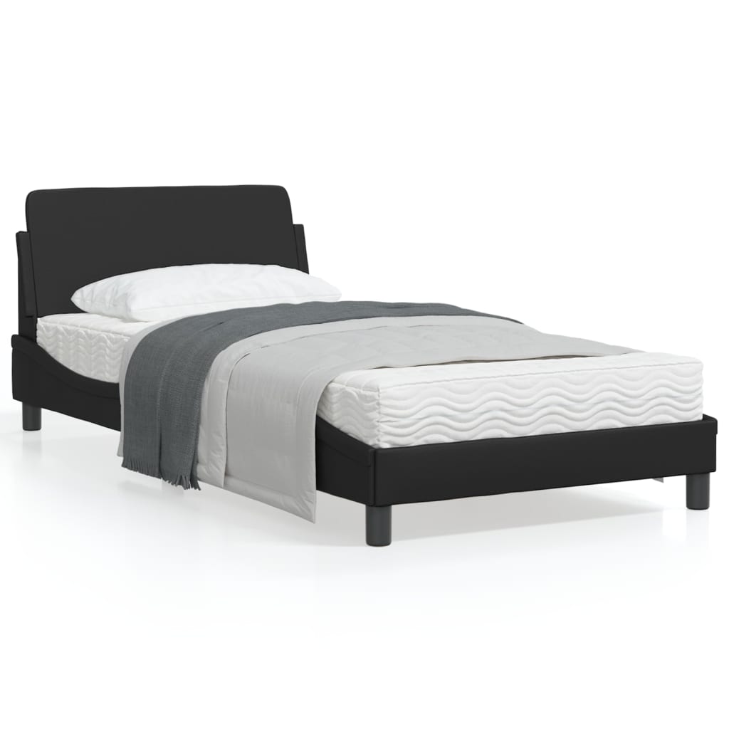 Bed Frame "Dover" Black 107x203 cm King Single Faux Leather