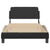 Bed Frame "Dover" Black and White 107x203 cm King Single Faux Leather