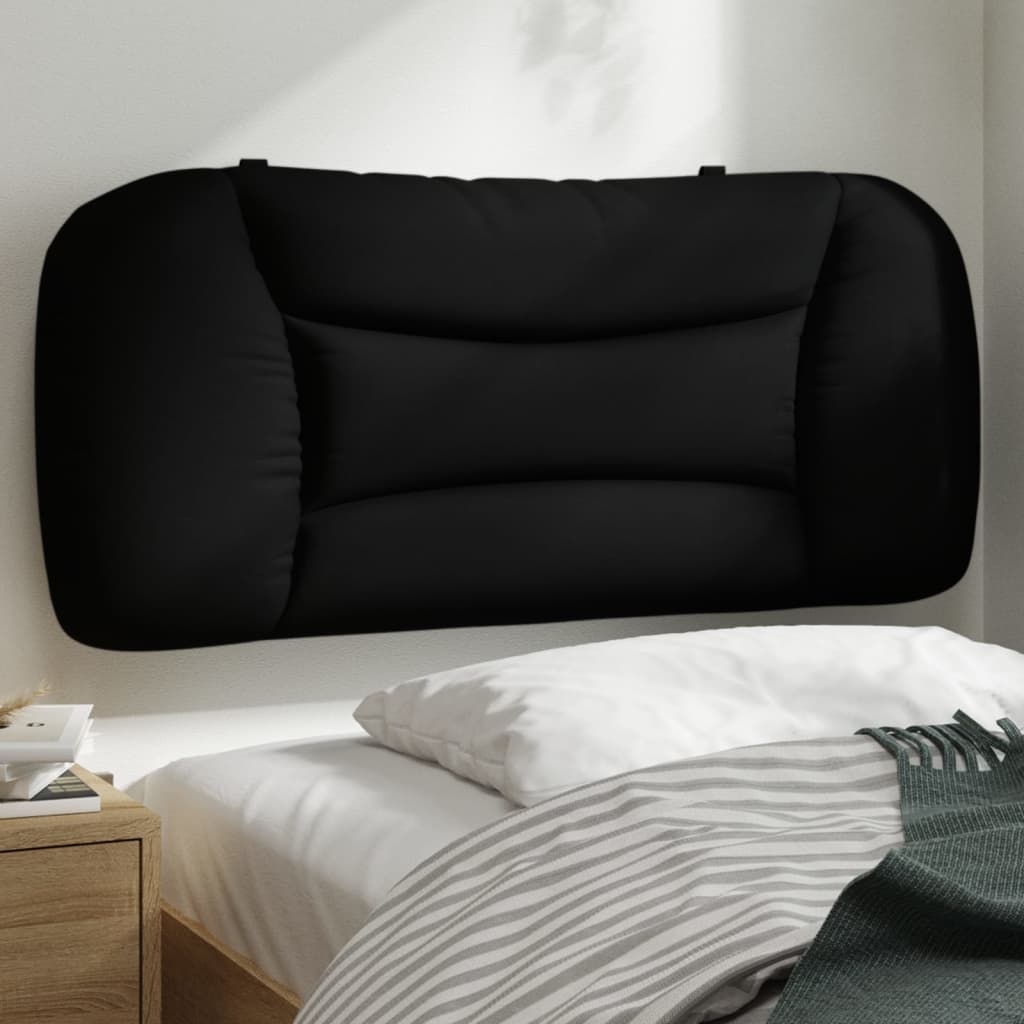 Headboard Cushion Black 90 cm Fabric