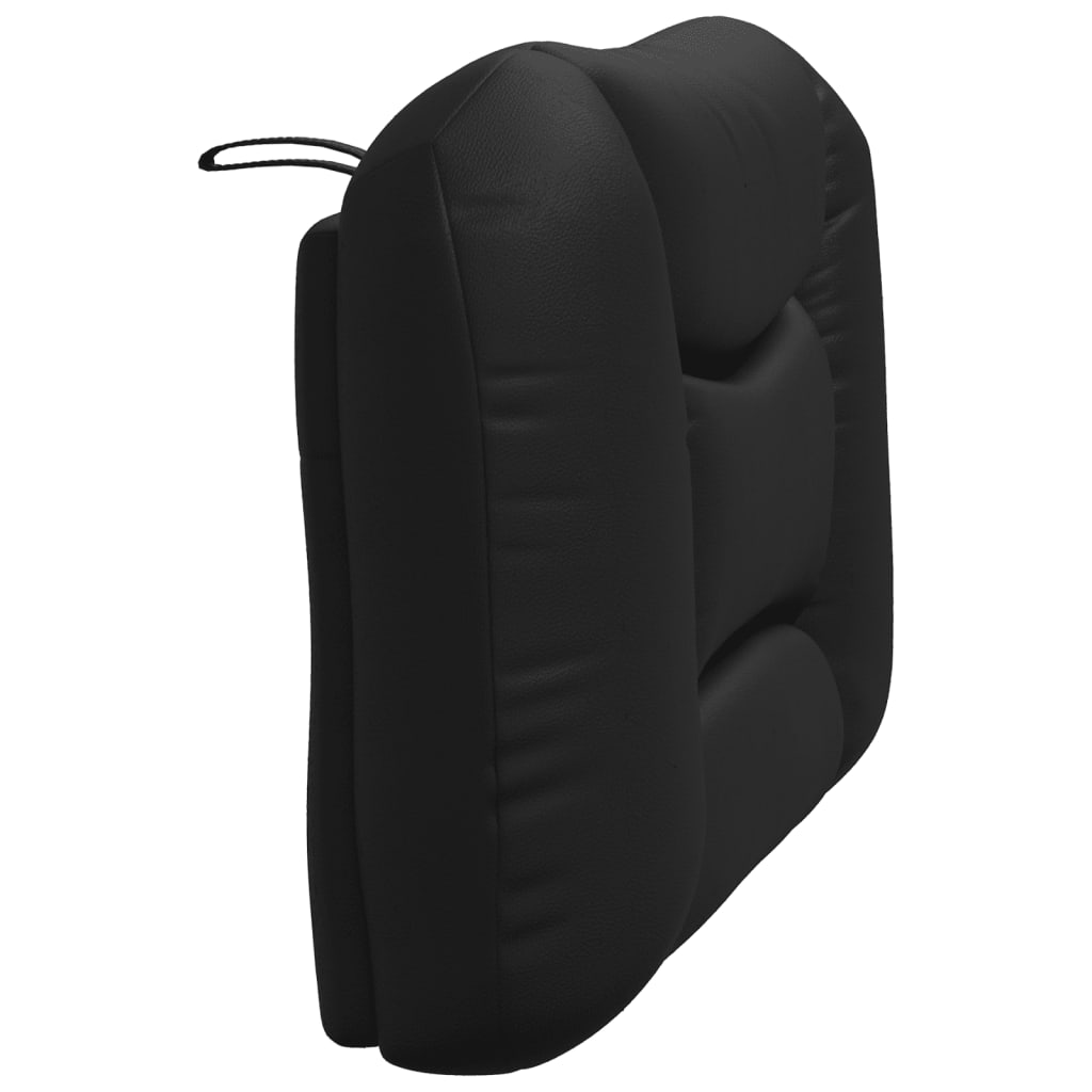 Headboard Cushion "Hvar" Black 90 cm Faux Leather