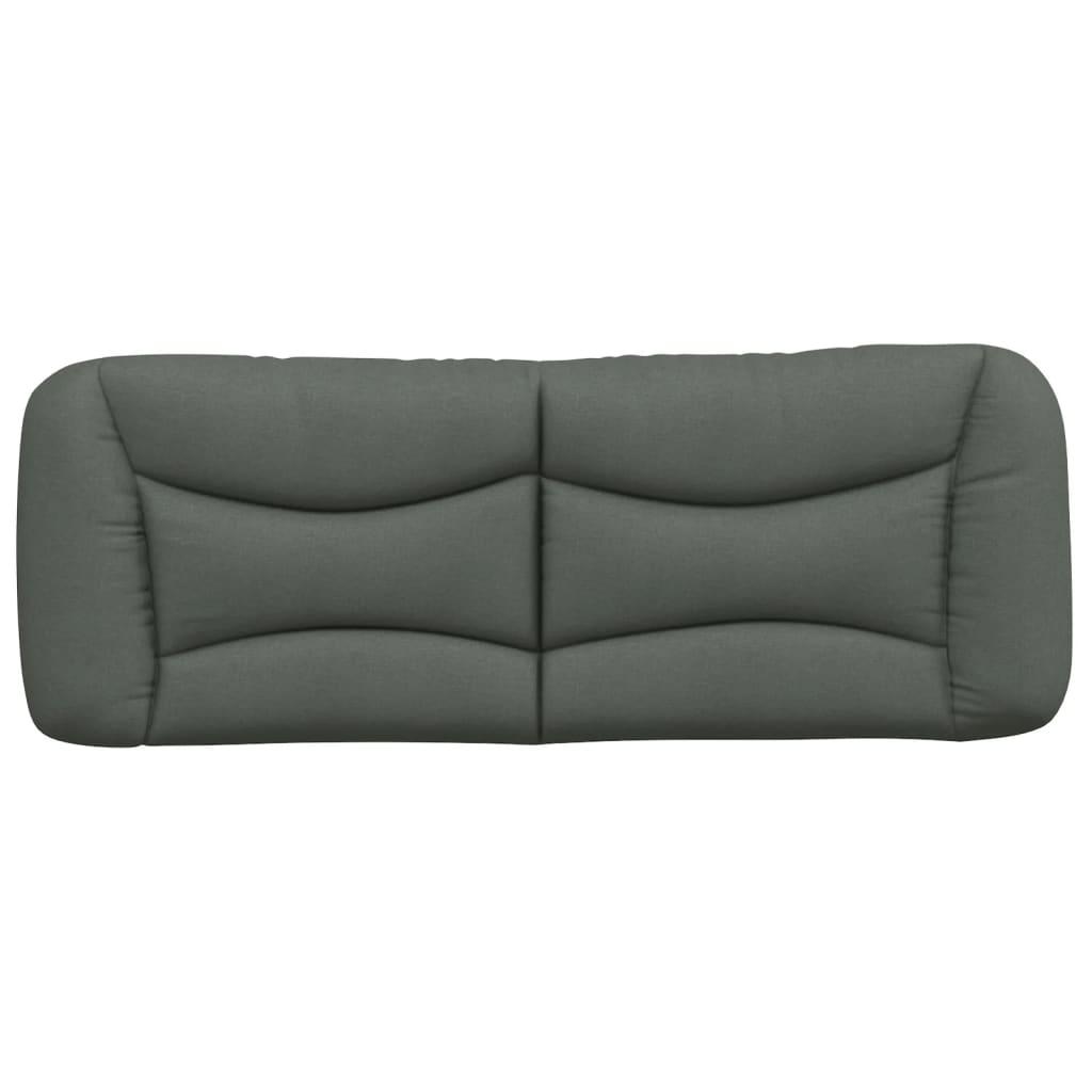 Headboard Cushion "Hvar" Dark Grey 137 cm Double Fabric