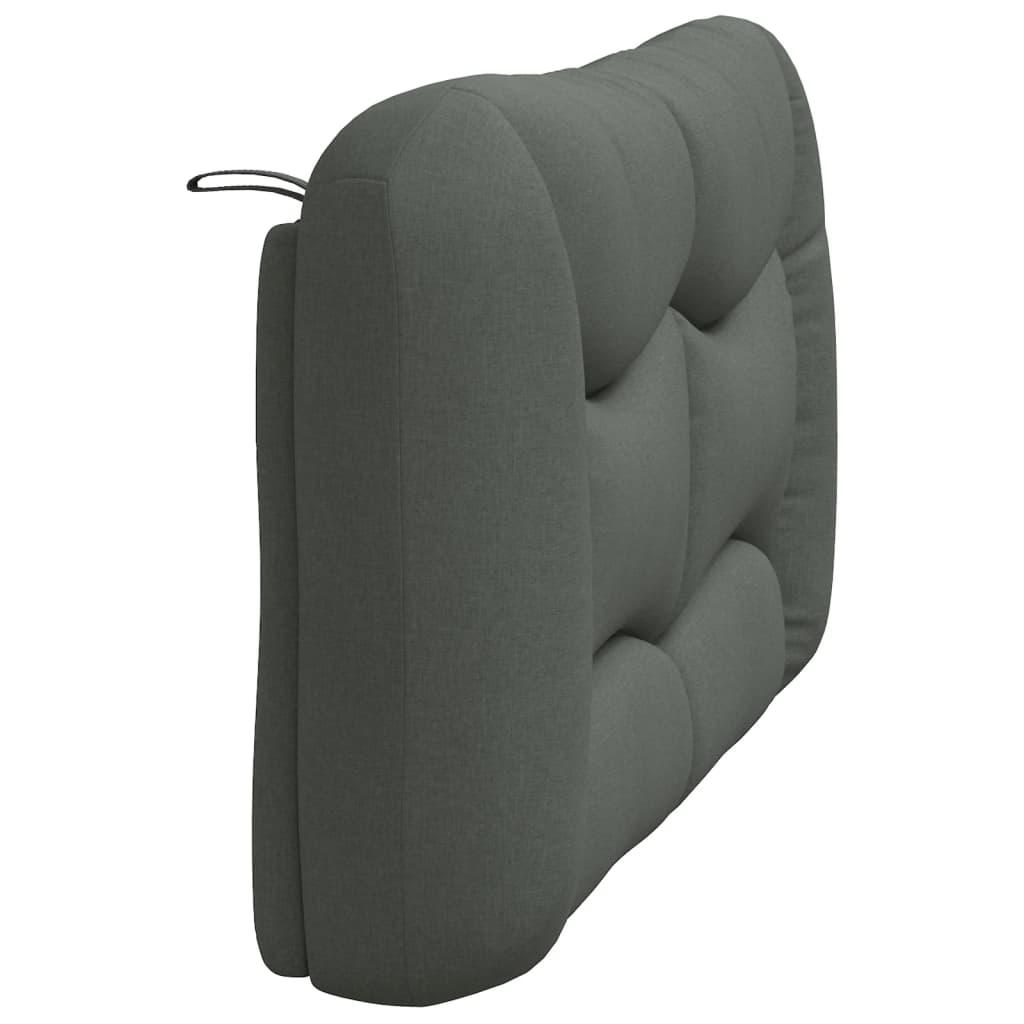 Headboard Cushion "Hvar" Dark Grey 137 cm Double Fabric