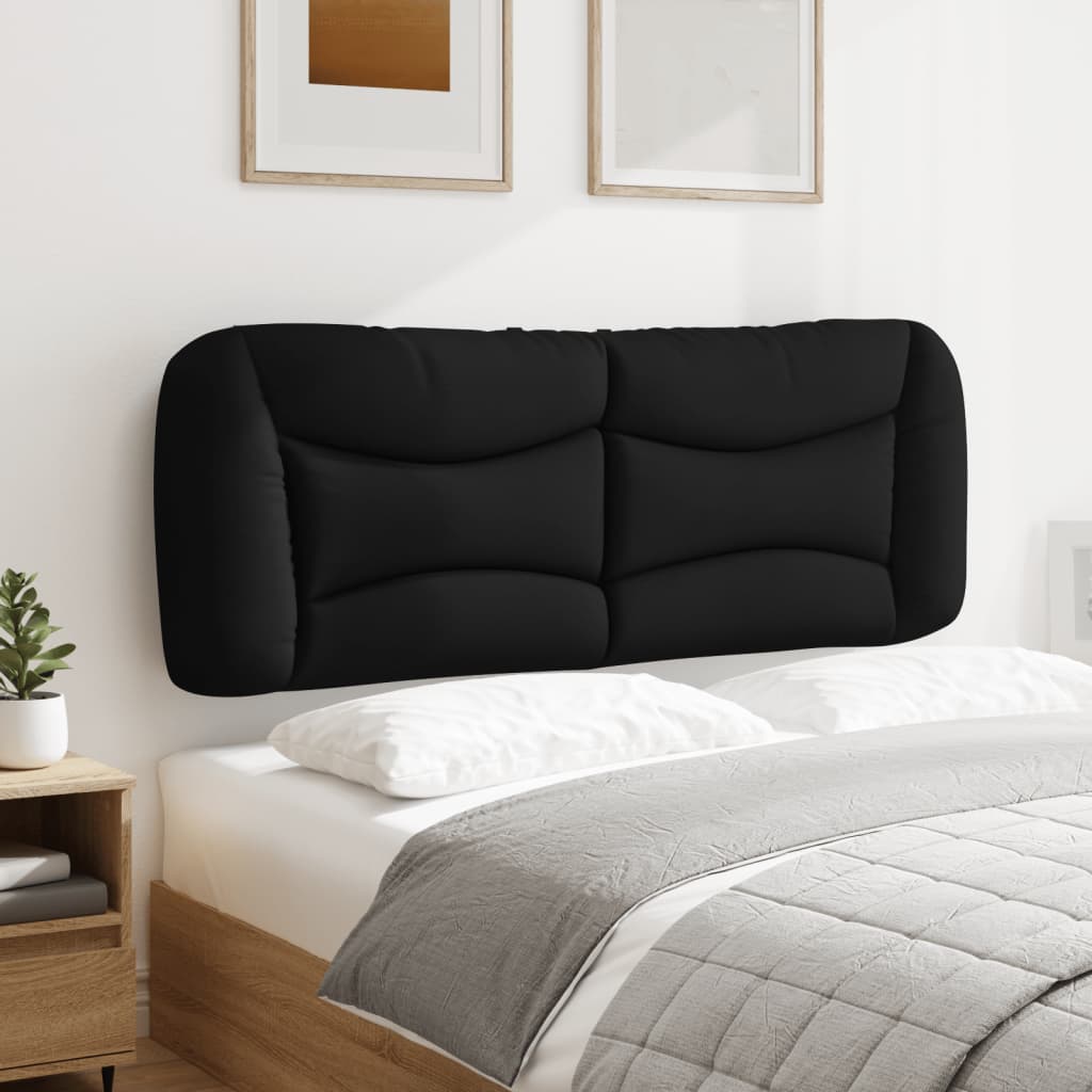 Headboard Cushion Black 137 cm Double Fabric