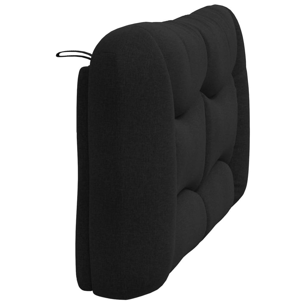 Headboard Cushion "Hvar" Black 137 cm Double Fabric
