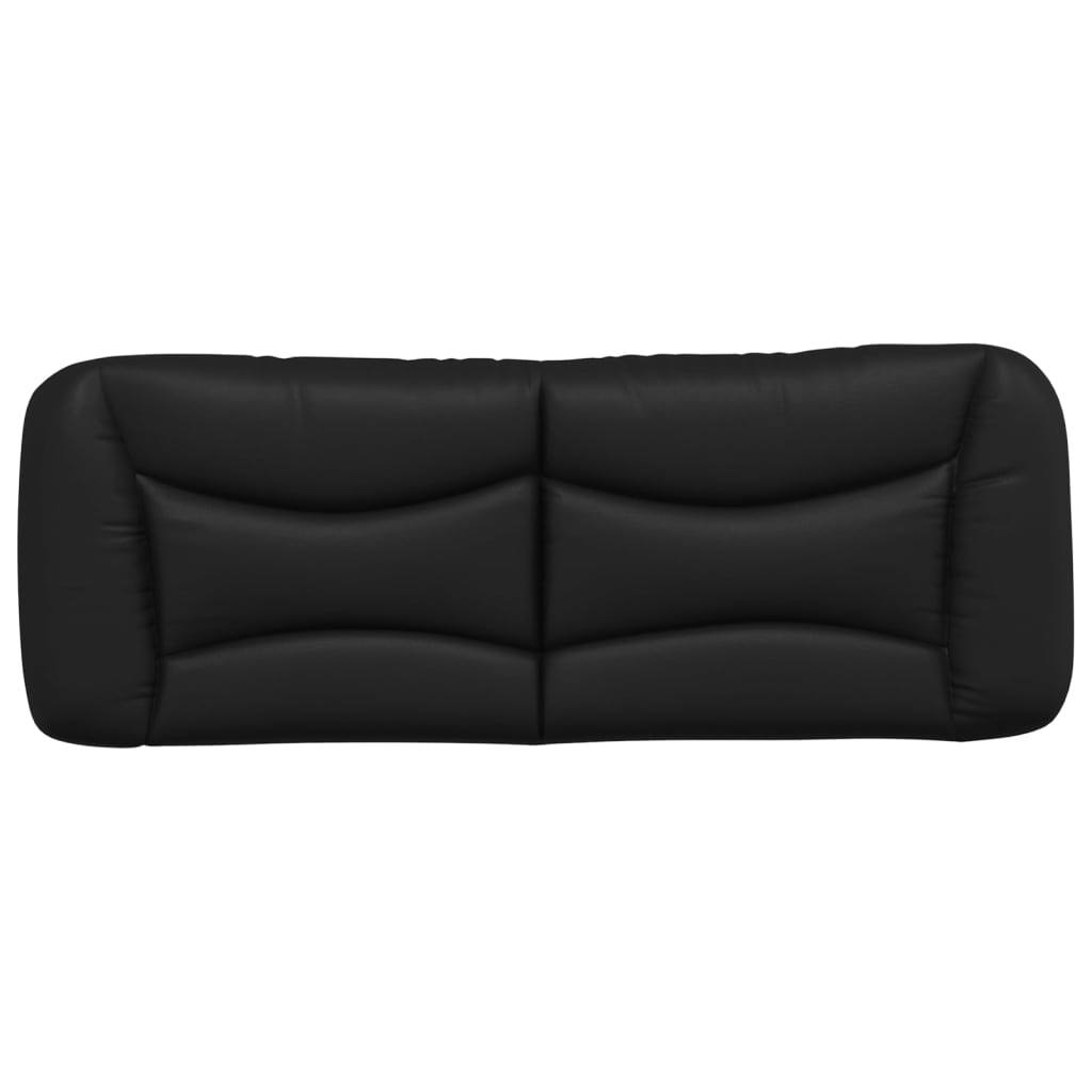 Headboard Cushion Black 137 cm Double Faux Leather