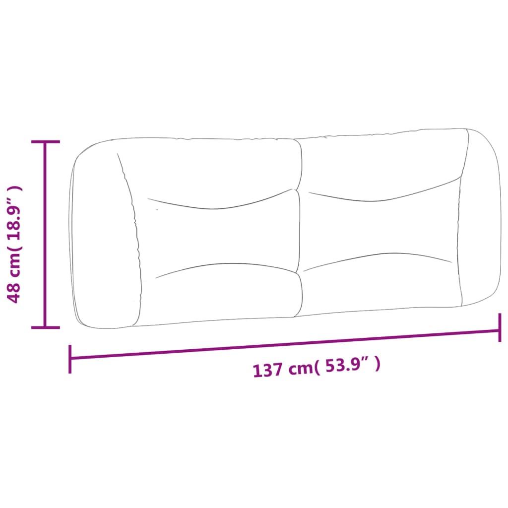 Headboard Cushion "Hvar" Black 137 cm Double Faux Leather