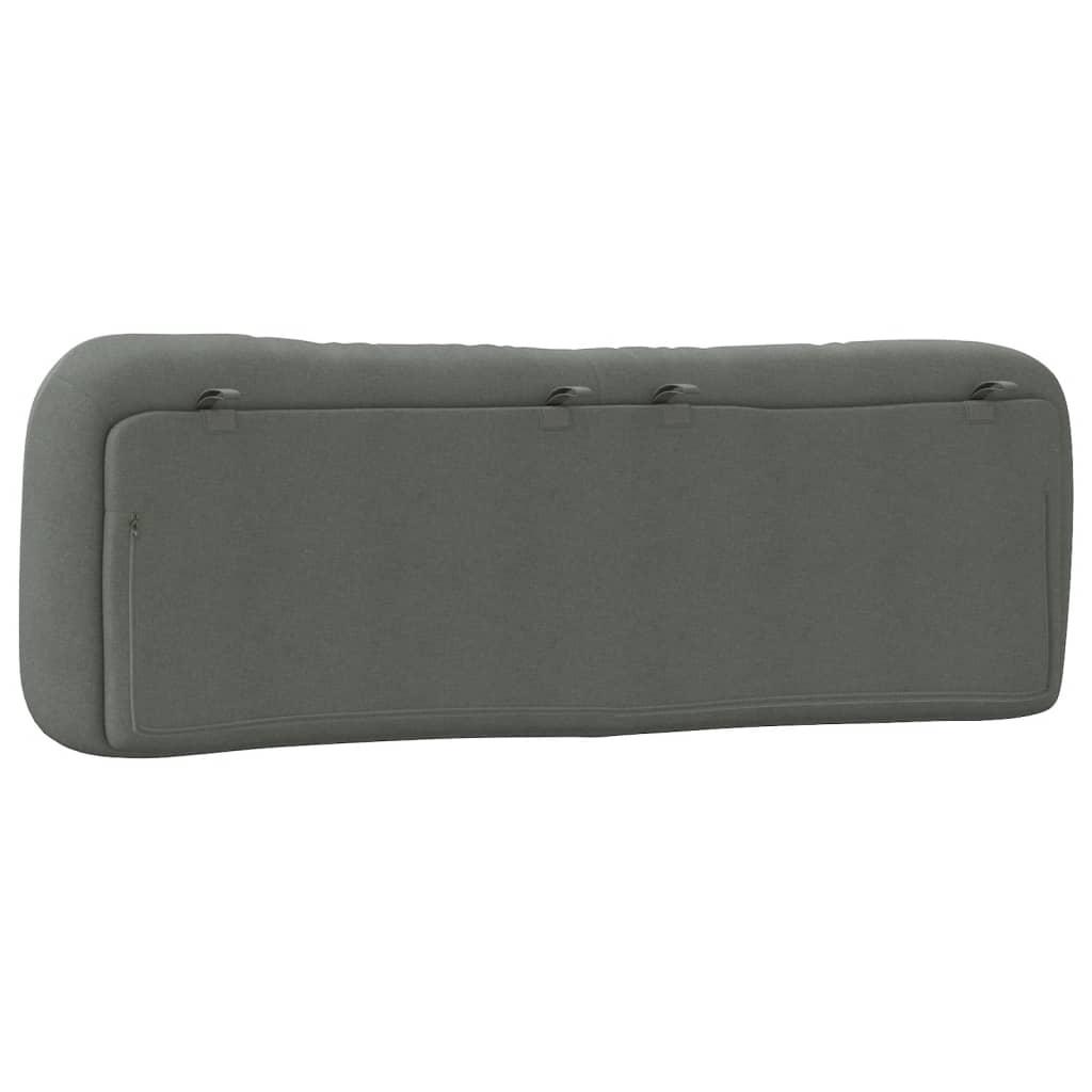 Headboard Cushion "Hvar" Dark Grey 152 cm Queen Fabric