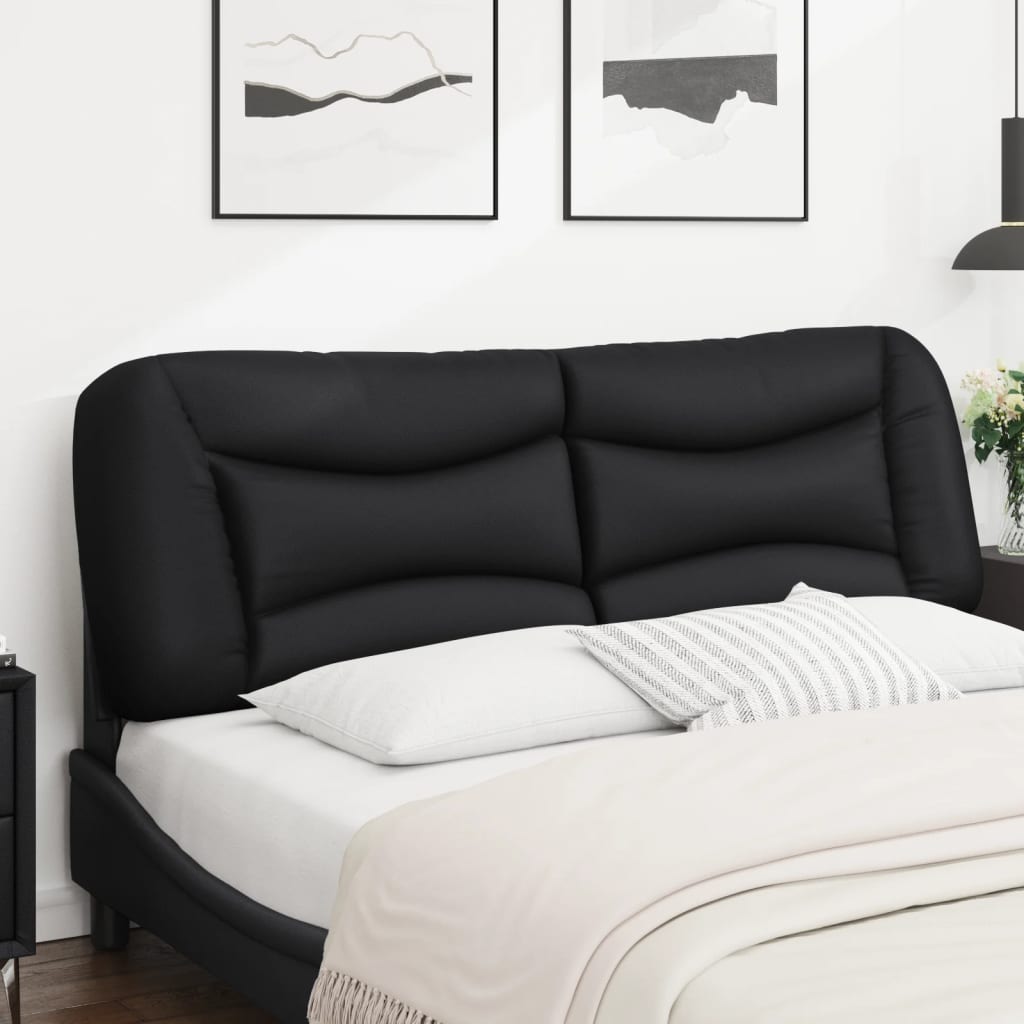 Headboard Cushion Black 152 cm Queen Faux Leather