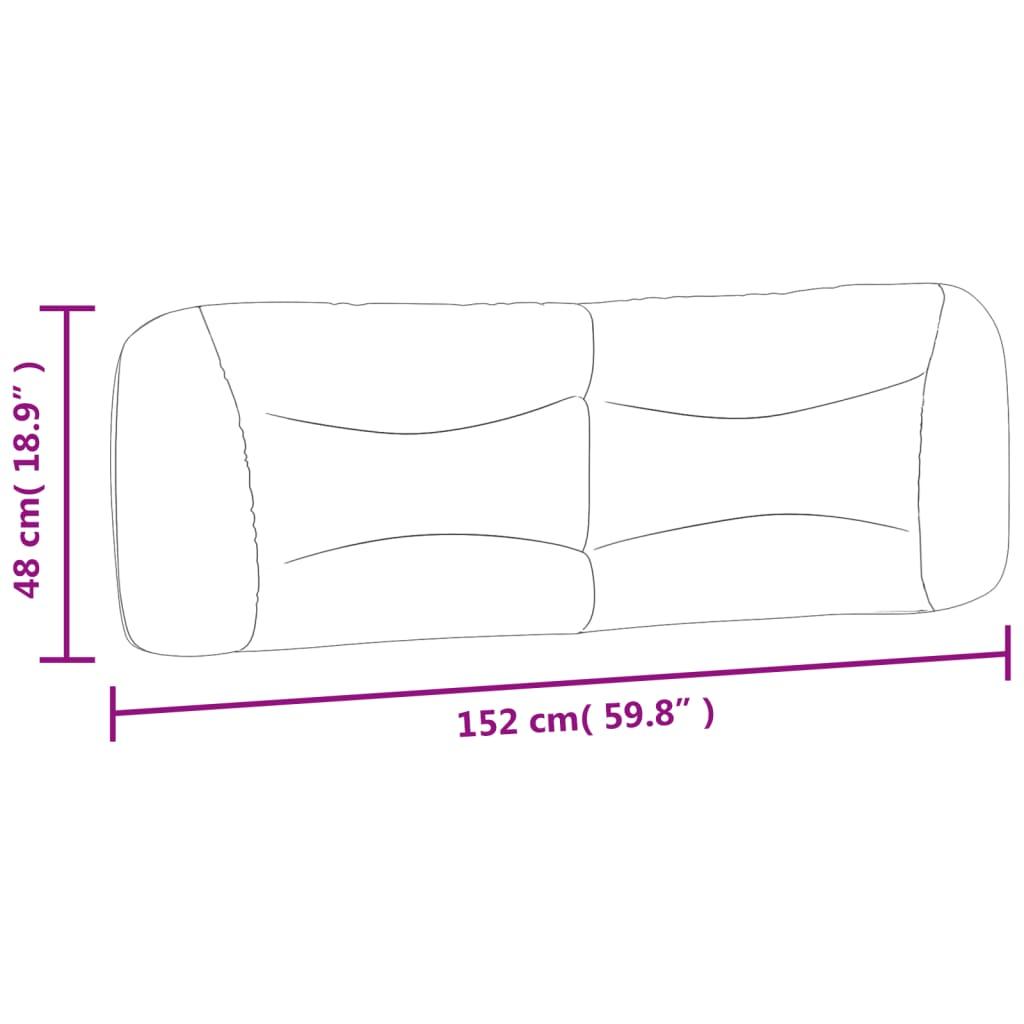 Headboard Cushion "Hvar" Black 152 cm Queen Faux Leather