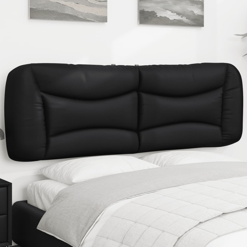 Headboard Cushion Black 152 cm Queen Faux Leather