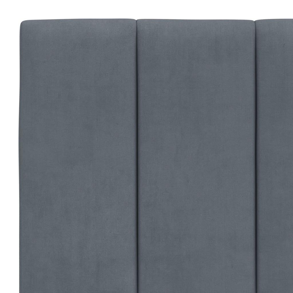 Headboard Cushion "Hanko" Dark Grey 180 cm Velvet