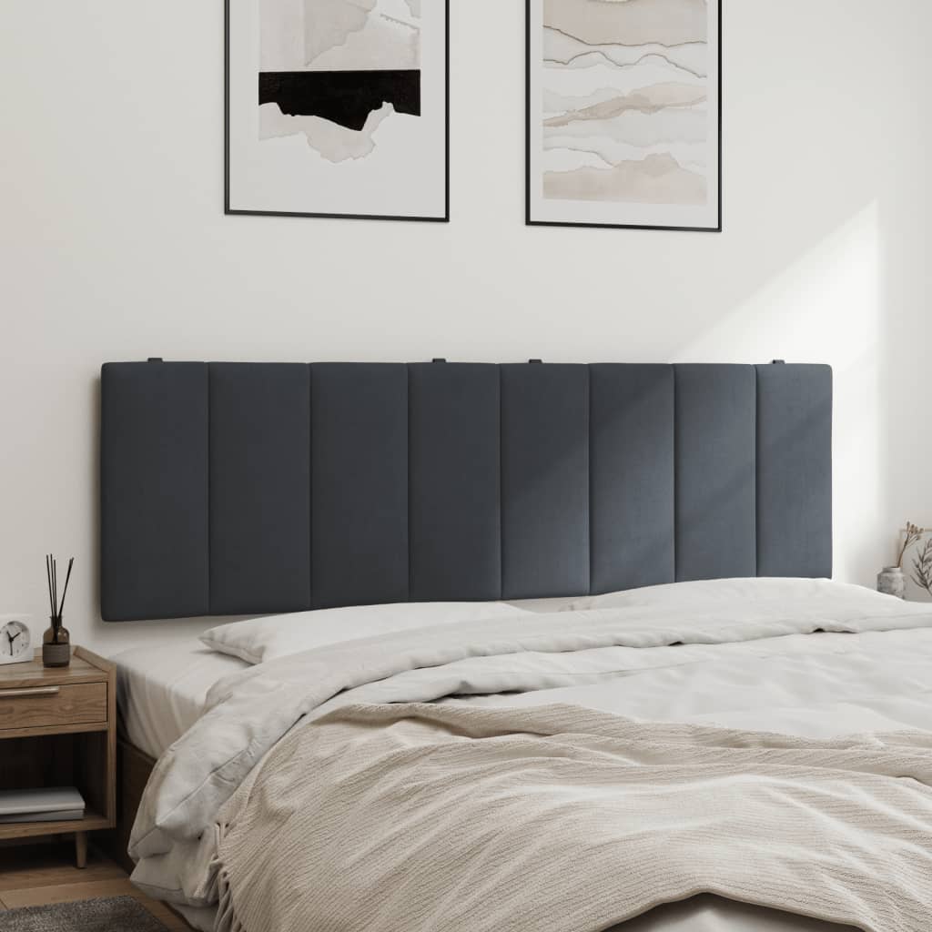 Headboard Cushion "Hanko" Dark Grey 152 cm Queen Velvet