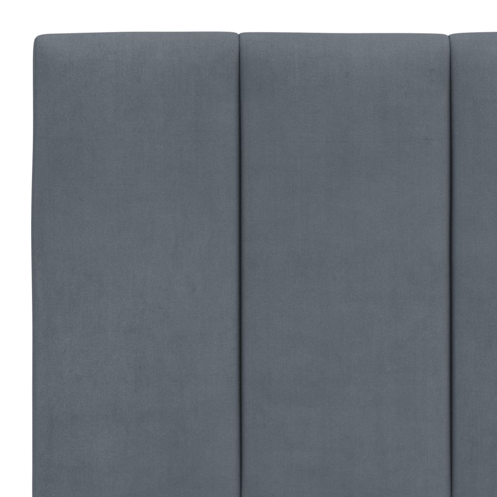 Headboard Cushion "Hanko" Dark Grey 152 cm Queen Velvet