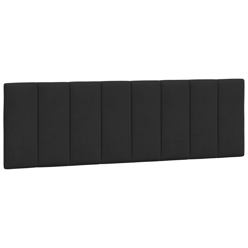 Headboard Cushion "Hanko" Black 152 cm Queen Velvet