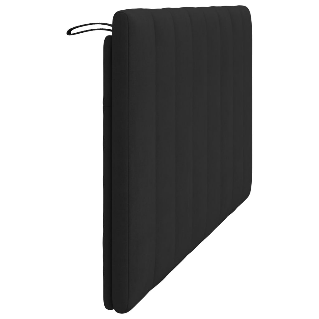 Headboard Cushion "Hanko" Black 152 cm Queen Velvet