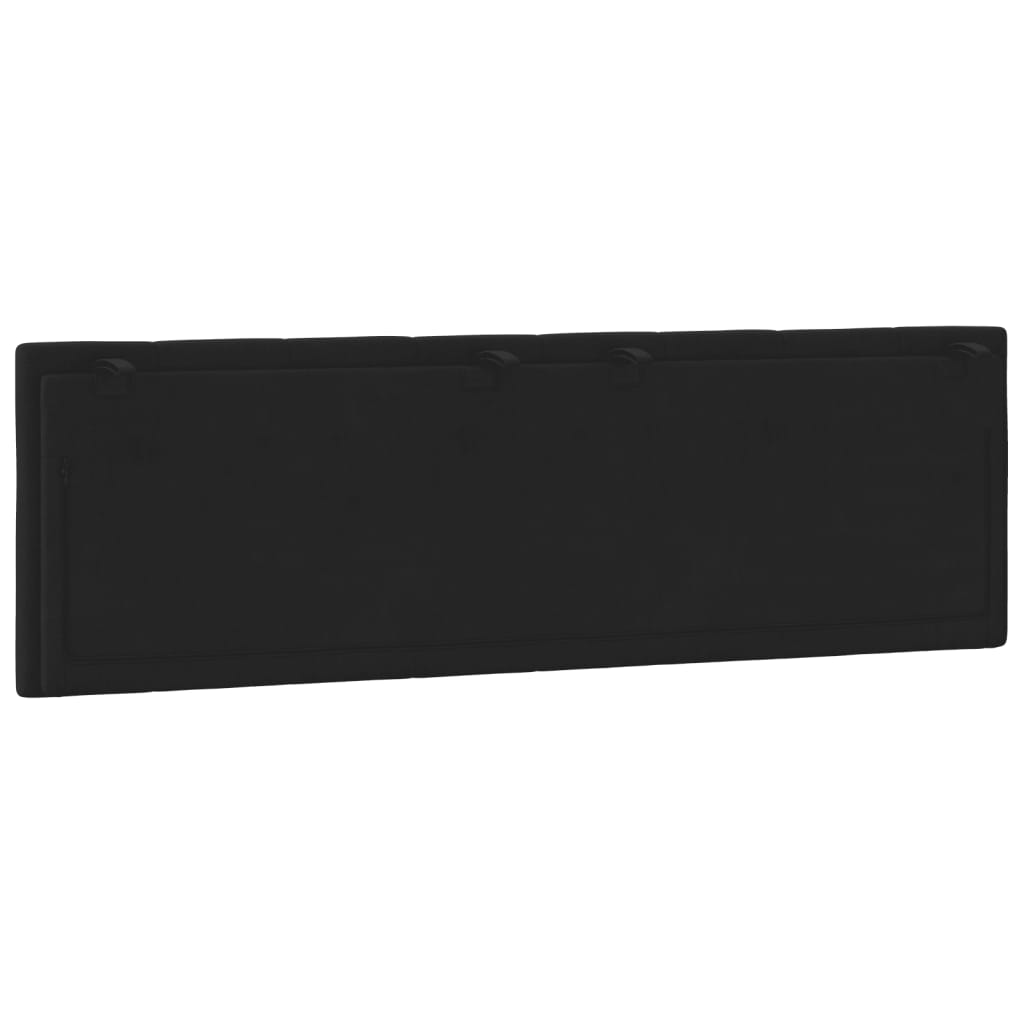 Headboard Cushion "Hanko" Black 152 cm Queen Velvet