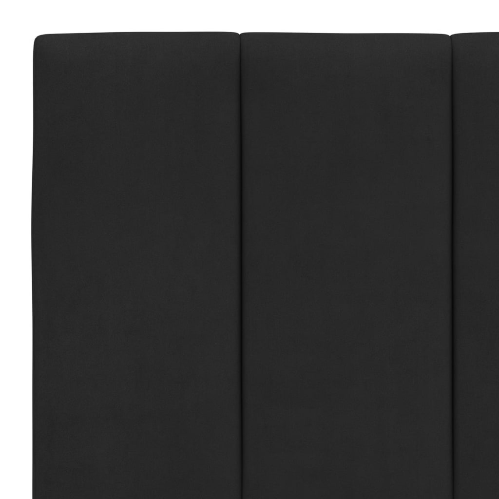 Headboard Cushion "Hanko" Black 152 cm Queen Velvet