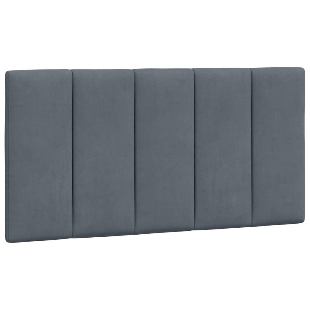 Headboard Cushion "Hanko" Dark Grey 107 cm King Single Velvet