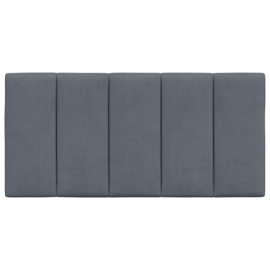 Headboard Cushion "Hanko" Dark Grey 107 cm King Single Velvet