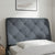 Headboard Cushion Dark Grey 90 cm Velvet